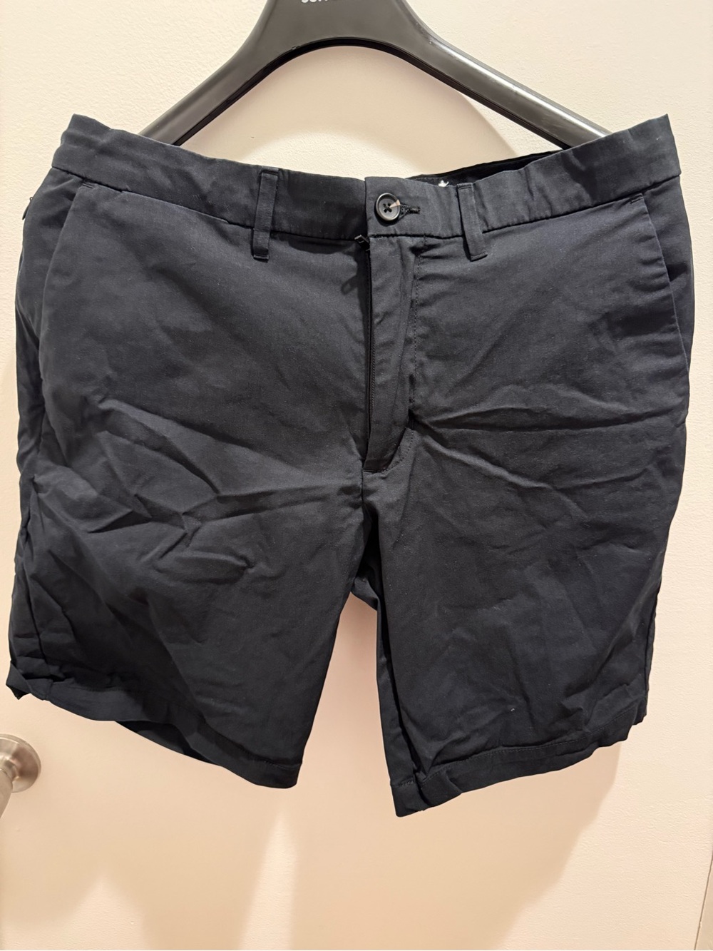 Goodfellow & Co Black Flat-Front Cotton Shorts